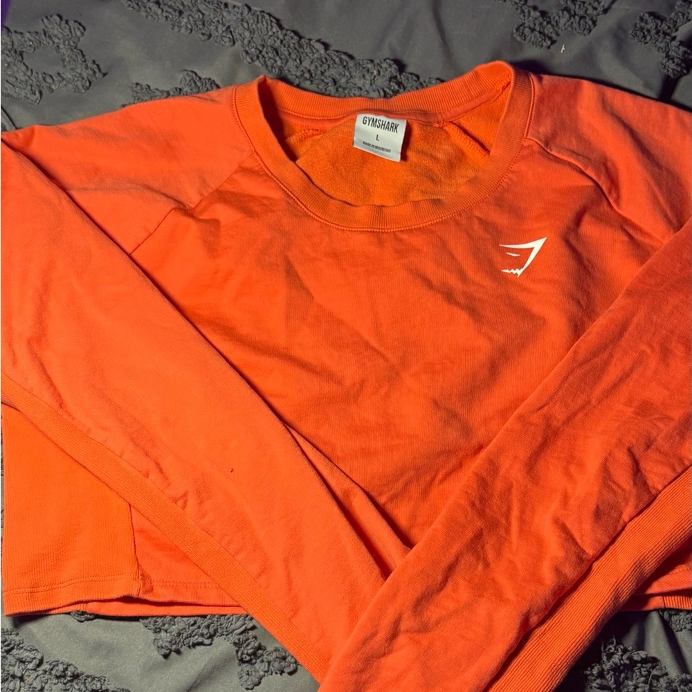 Gymshark Orange Long Sleeve Crop Top